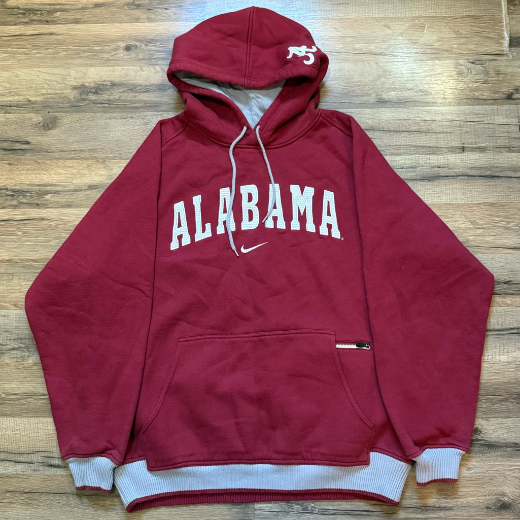 90s Nike Team Alabama Crimson Tide Center Swoosh Hoodie